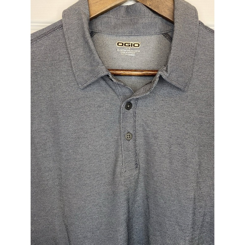 OGIO‎ Shirt Men's Large Polo Golf Short Sleeve Gray Lightweight Casual Work